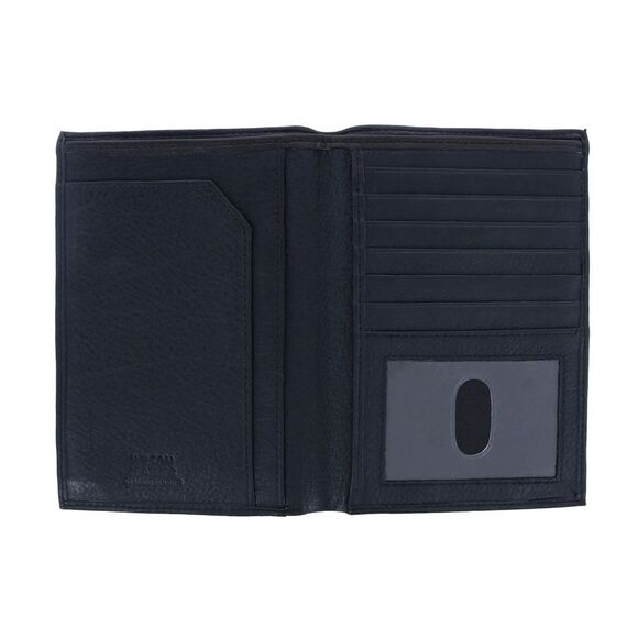 CTM Men's Leather Hipster Wallet - Picture 2 of 3